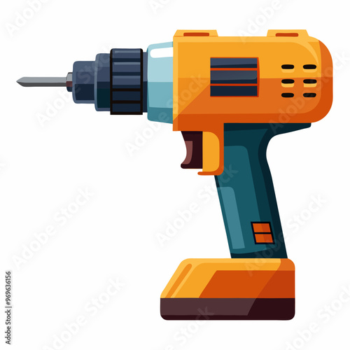 electric drill isolated on white