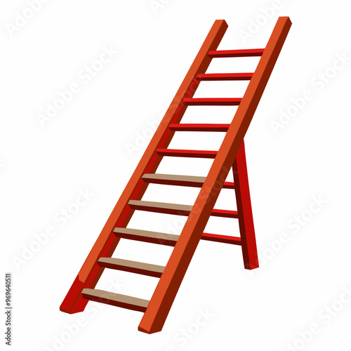 ladder isolated on white