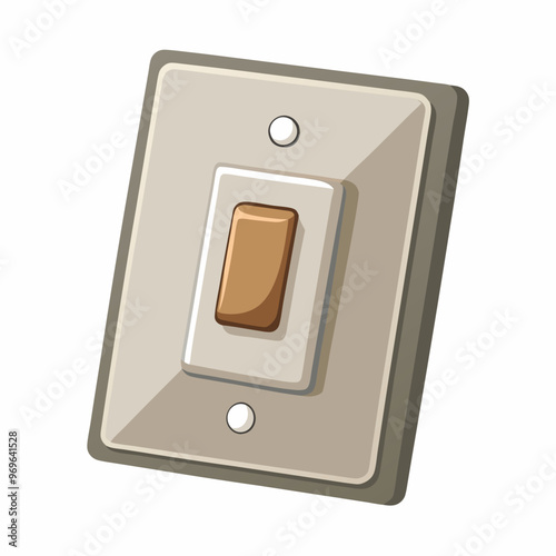 electrical switch on white background