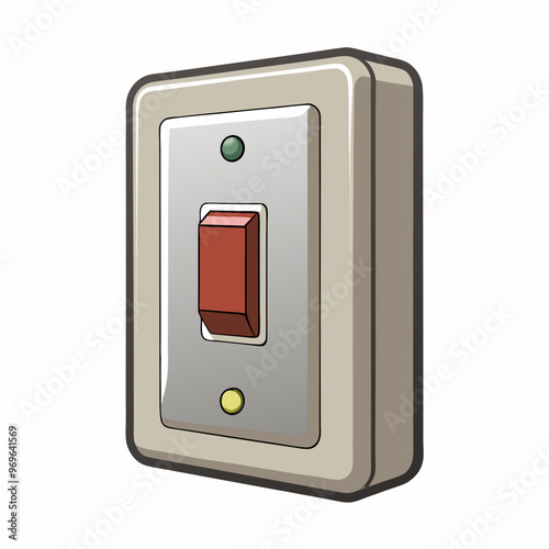 electrical switch on white background