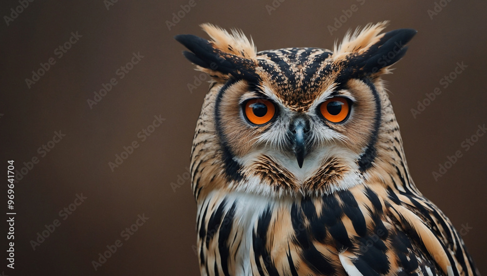 owl with moon