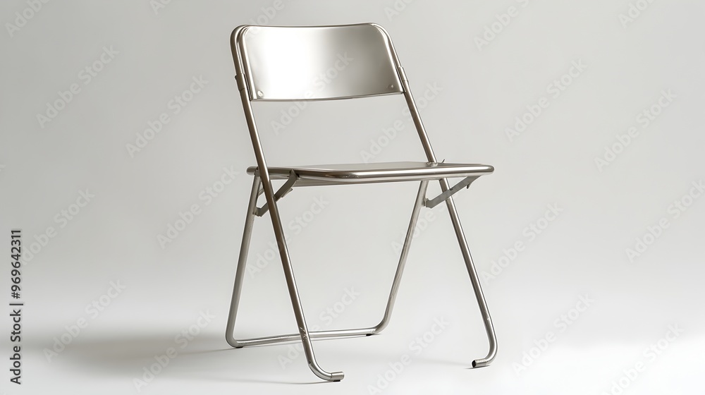 Elegant and Simple Metal Folding Chair with Clean Minimalist Design Isolated on White Background 3D Rendering of Contemporary Furniture Piece for Product Showcase or Graphic Design Elegant and Simple Metal Folding Chair with Clean Minimalist Design Isolated on White Background 3D Rendering of Contemporary Furniture Piece for Product Showcase or Graphic Design
