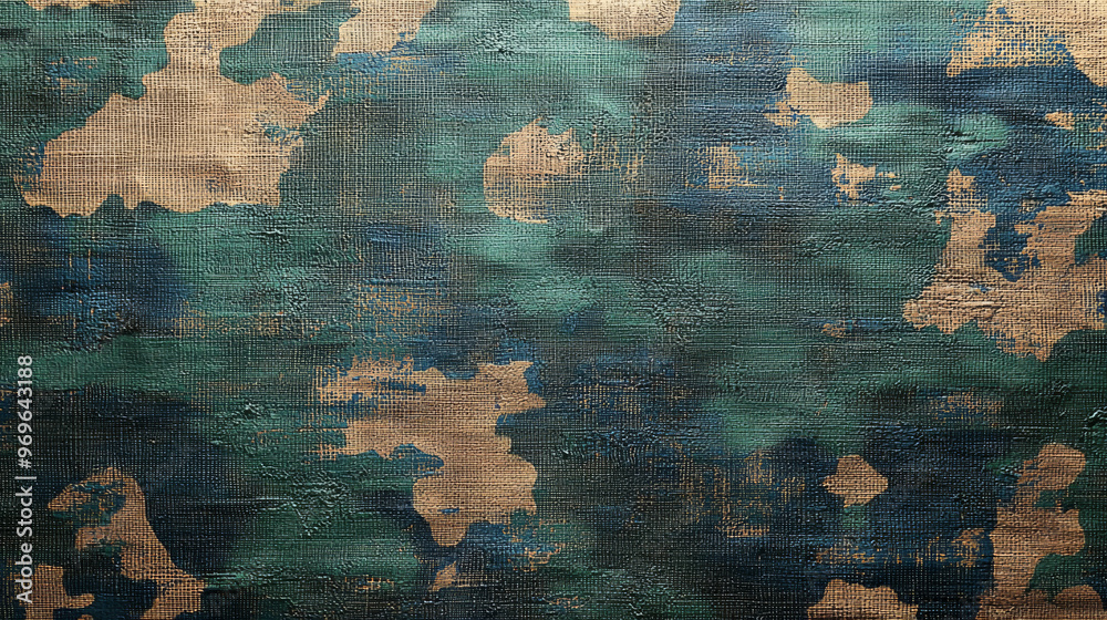 Abstract green and gold painted canvas texture. Abstract green and gold painted canvas texture.