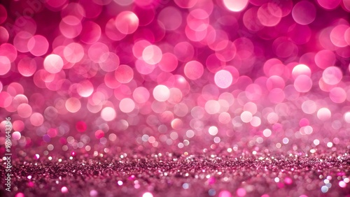 Pink glitter lights texture bokeh background Christmas. defocused; with a copy blank for design. pink glitter bokeh abstract background. Holiday concept. pink glitter background with defocused