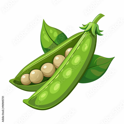 pea pod and peas