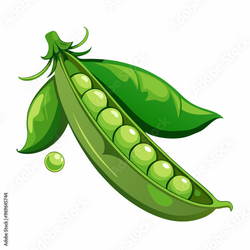 pea pod and peas