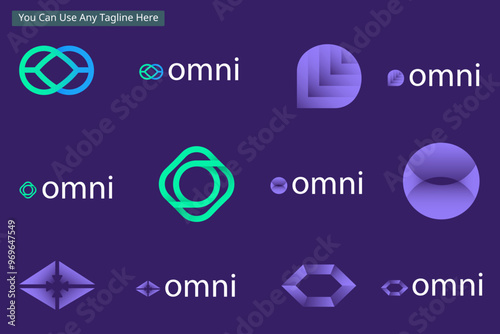 logo, logo design, letter o logo, omni logo, gradient logo, modern logo