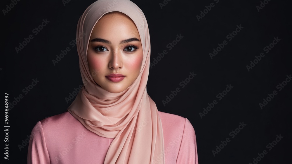 Beautiful Muslim Woman Wearing Hijab. Beautiful Muslim Woman Wearing Hijab.