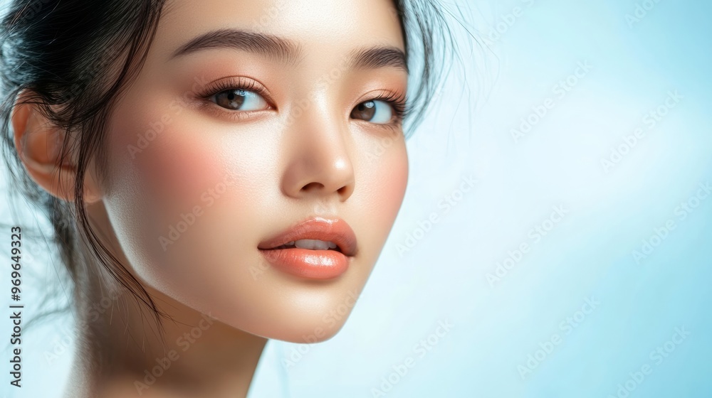 Beautiful Woman with Perfect Skin and Makeup. Beautiful Woman with Perfect Skin and Makeup.