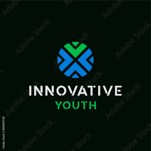 Innovative youth collaboration logo design vector best royalty free image editable 