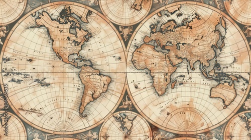 Antique map wallpaper