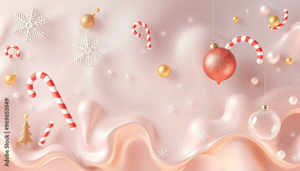 creamy pink christmas background christmas decorative elements
