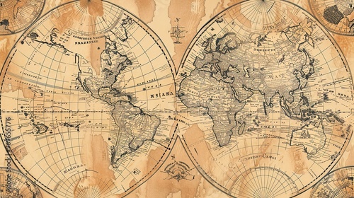 Antique map wallpaper