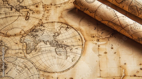 Antique map wallpaper