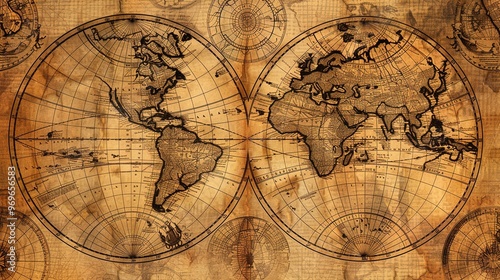 Antique map wallpaper