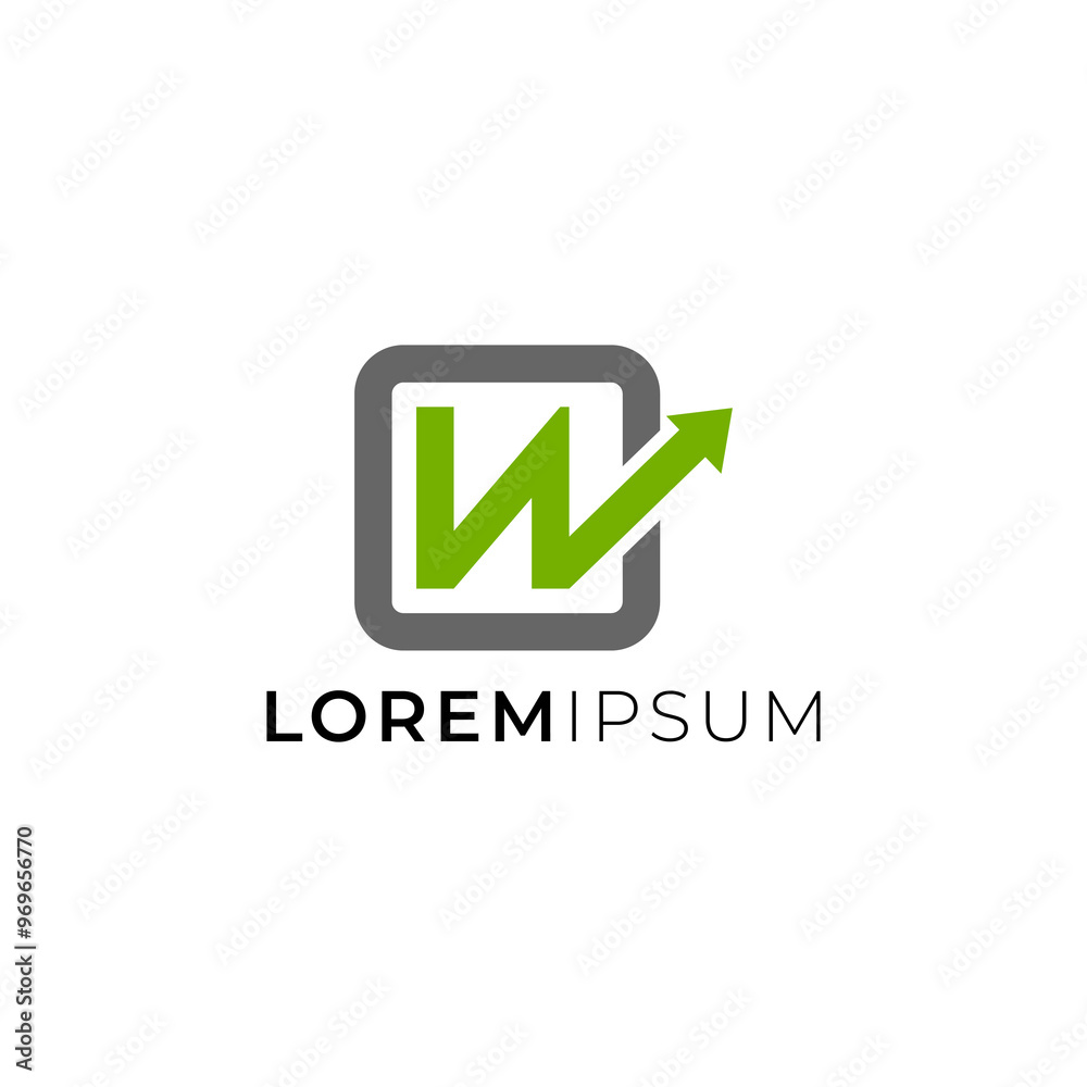 w letter logo arrow up design w letter logo arrow up design