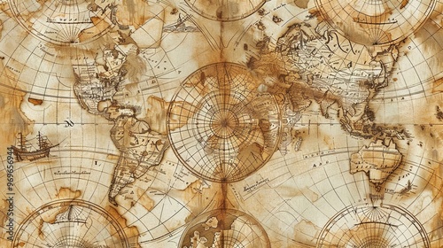 Antique map wallpaper