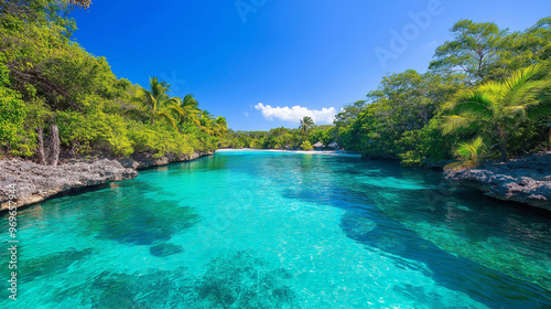 tropical island in the sea