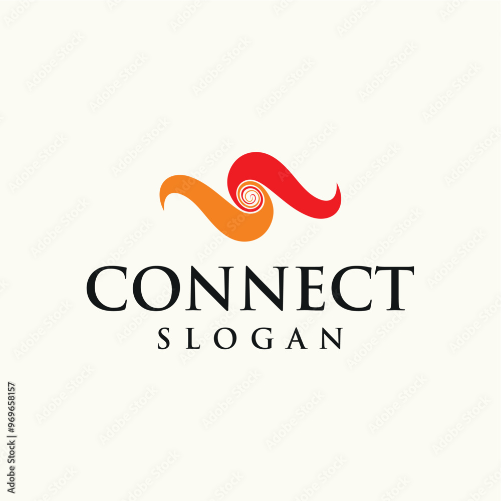 Obraz premium Connection links communication logo design vector best royalty free image editable 
