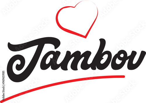 Tambov city text design with red heart typographic icon design suitable for touristic promotion photo