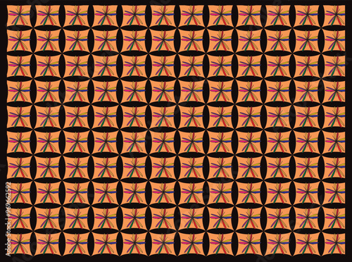 seamless pattern with brown flower, wallpaper design