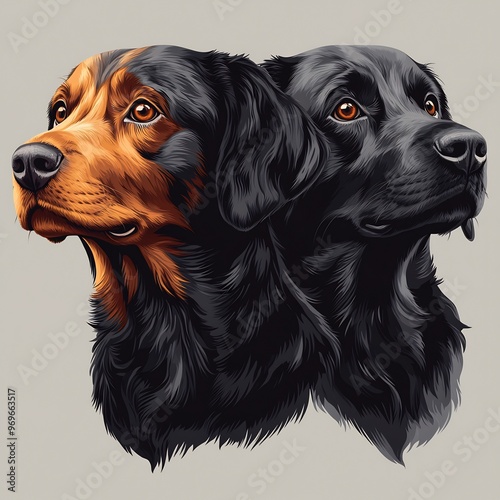 Persian Labrador Retriever combination vector photo