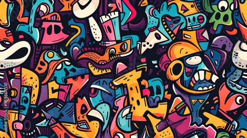 Wallpaper Mural mythical pattern seamless wallpaper Torontodigital.ca