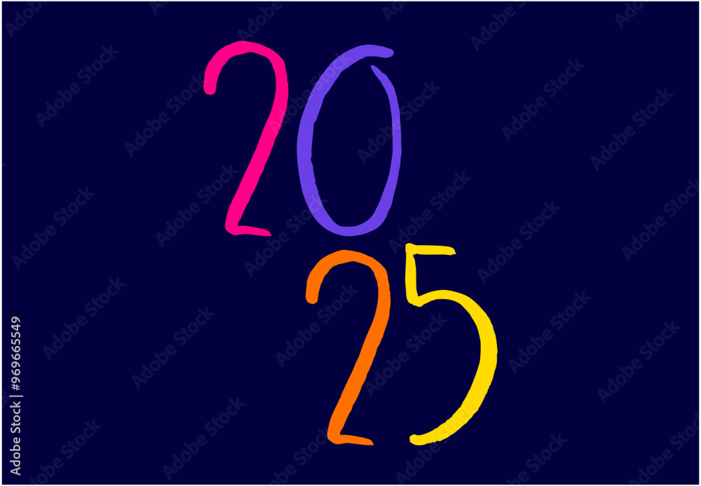 2025 Happy New Year Multicolor Design Abstract Logo Symbol Vector Illustration 2025 Happy New Year Multicolor Design Abstract Logo Symbol Vector Illustration