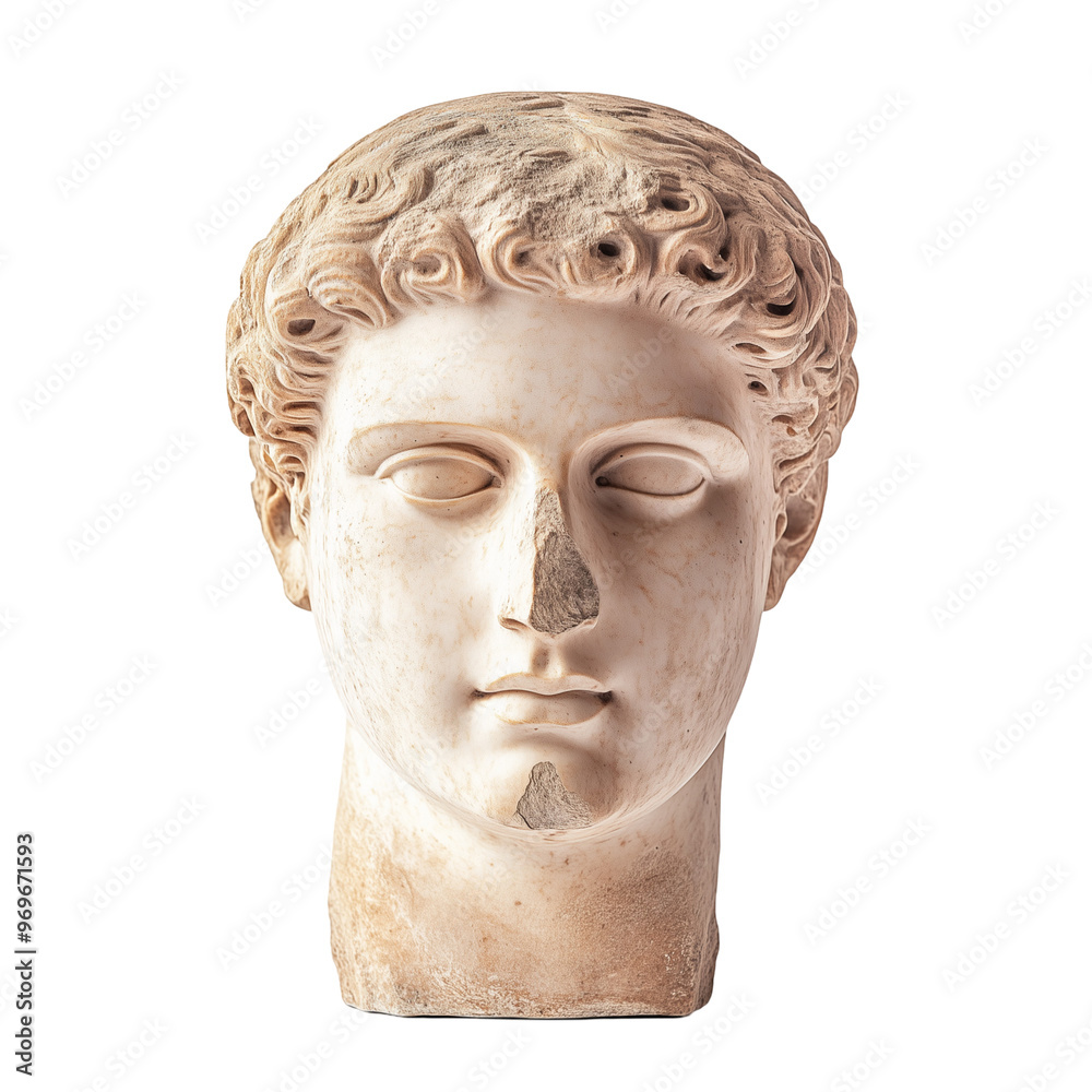 Antique head statue.