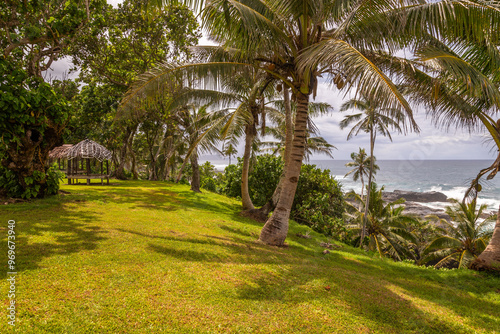 Exposure of the incredible Samoa's coastline, on the South Coast of the Island near Lotofaga