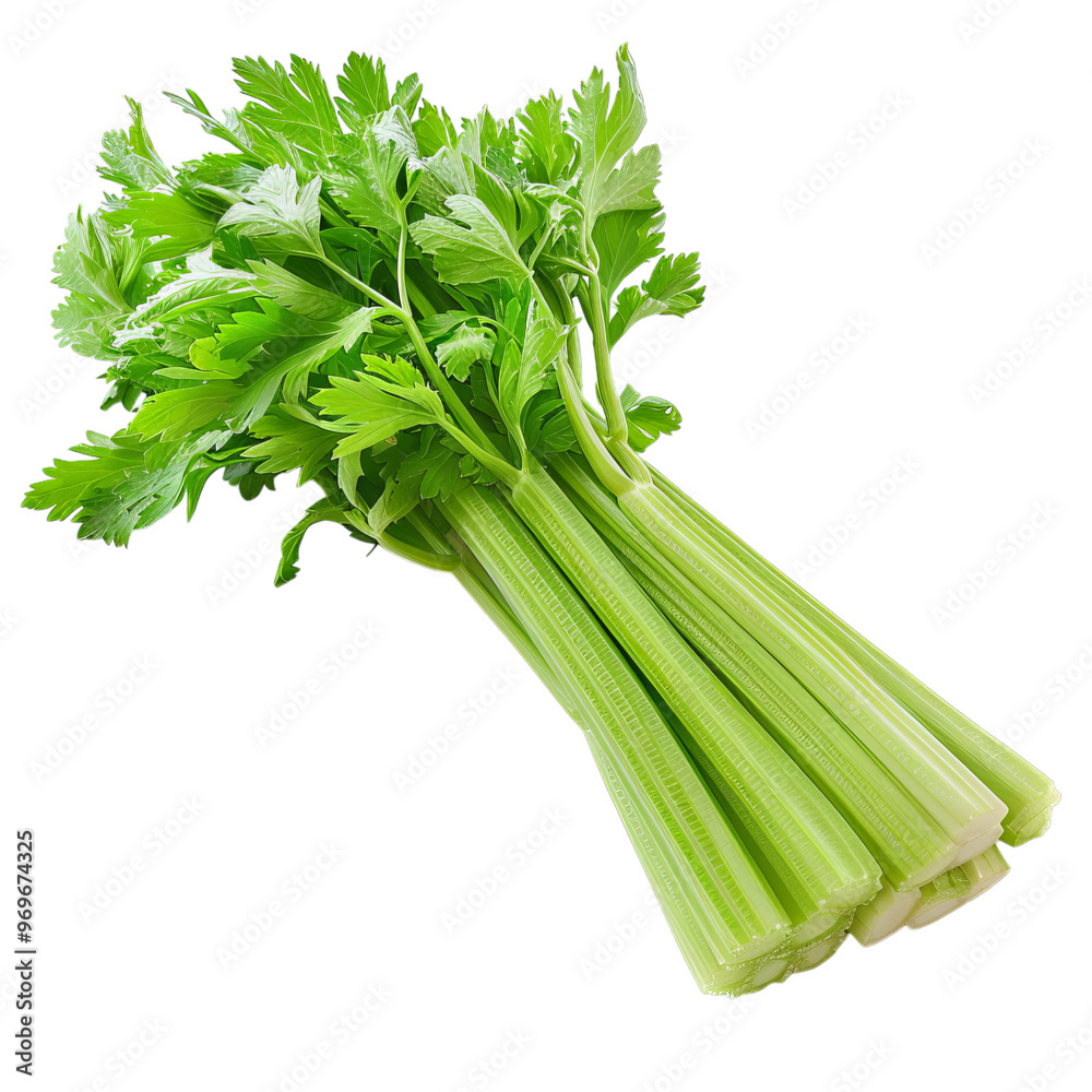 Fresh celery on transparent png