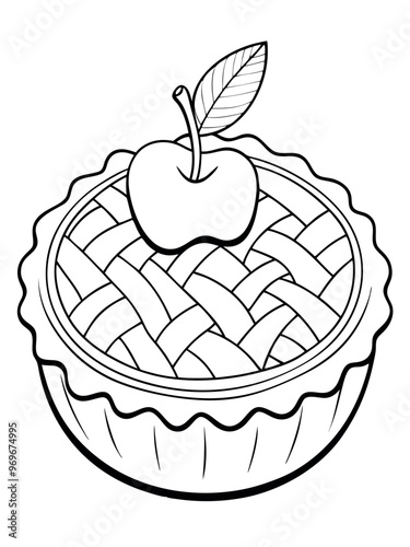 Sweet Moments: Apple Pie Coloring Pages for Creative Fun