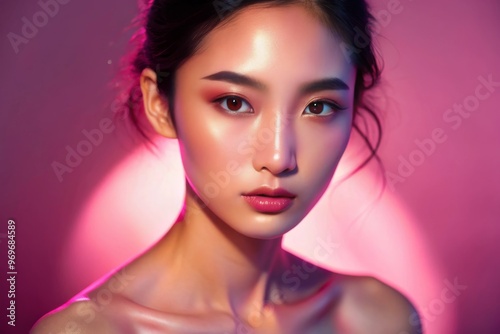 Portrait of asian young beautiful woman 