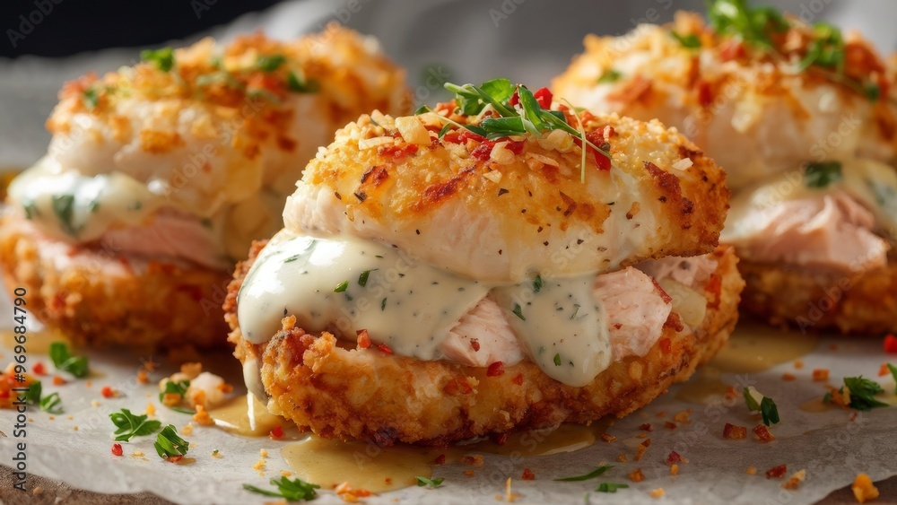 A dish of Swiss cuisine. Cordon Bleu chicken fillet. A dish of Swiss cuisine. Cordon Bleu chicken fillet.