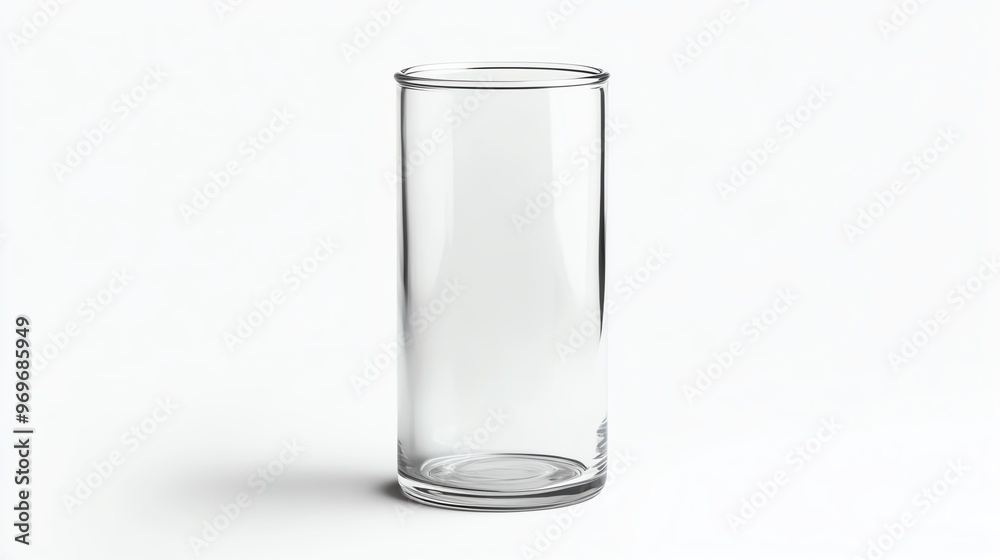 A clear glass cylinder showcased on a minimalist background, perfect for beverage presentations or decorative purposes. A clear glass cylinder showcased on a minimalist background, perfect for beverage presentations or decorative purposes.
