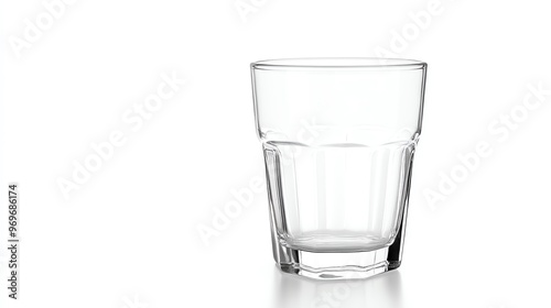 Wallpaper Mural A clear glass shot glass on a white background, perfect for showcasing beverages or serving as a decorative piece. Torontodigital.ca