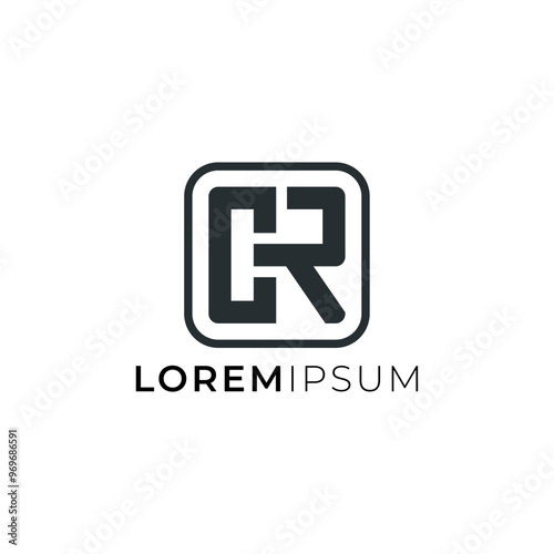 CR RC letter initial logo vector icon illustration