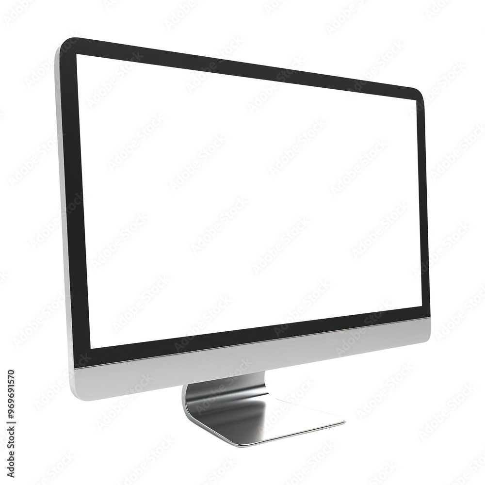 Desktop monitor blank screen isolated on transparent background remove png, clipping path Desktop monitor blank screen isolated on transparent background remove png, clipping path