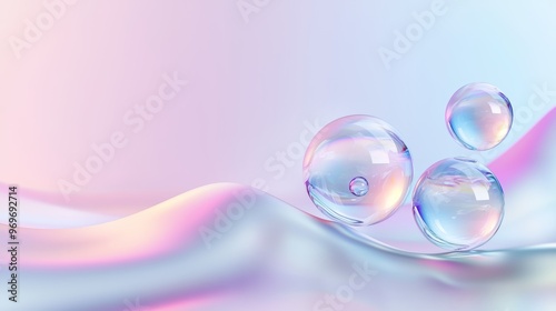 Wallpaper Mural A minimalistic collage with frosted glass panels layered over vibrant, abstract shapes Torontodigital.ca