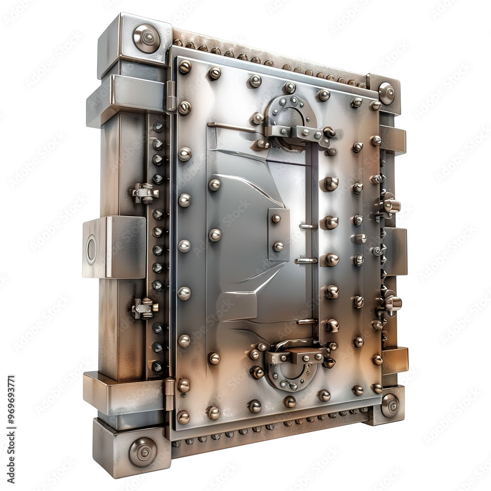 Fototapeta premium metal safe door representing security isolated on transparent background remove png, clipping path