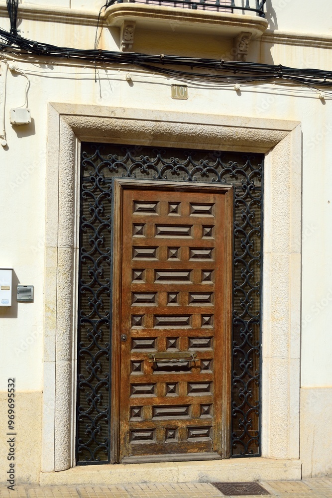 Φωτογραφία Puerta ornamentada en Benisa/Benissa, Costa Blanca, provincia de Alicante, Comunidad Valenciana, España