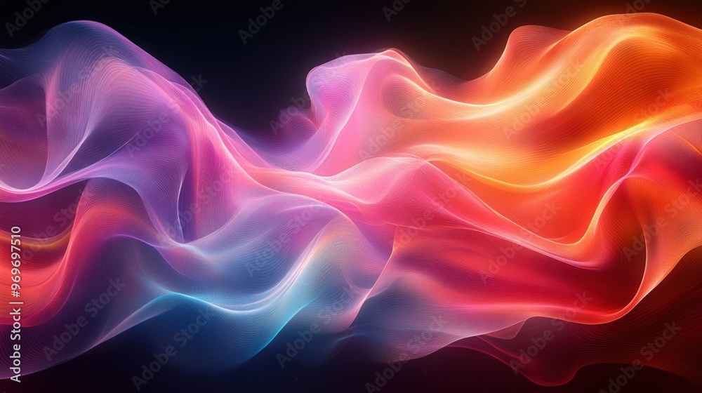 A captivating abstract piece of digital wave art with vibrant colors, dynamic shapes, and intricate patterns, creates a sense of movement and energy A captivating abstract piece of digital wave art with vibrant colors, dynamic shapes, and intricate patterns, creates a sense of movement and energy