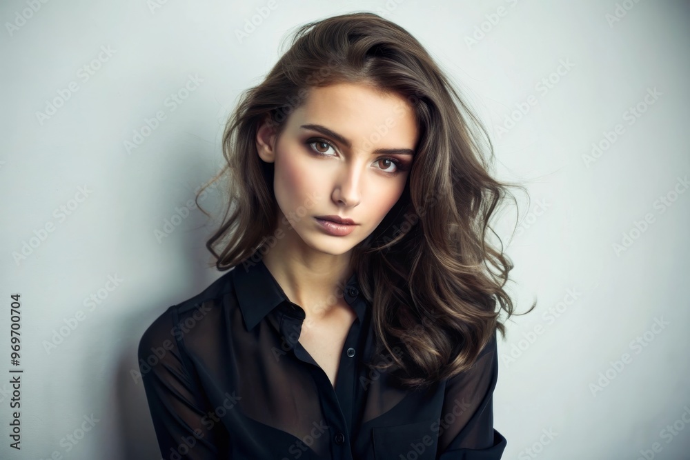 Beautiful portrait of a young elegant woman with long hair
Beautiful portrait of a young elegant woman with long hair