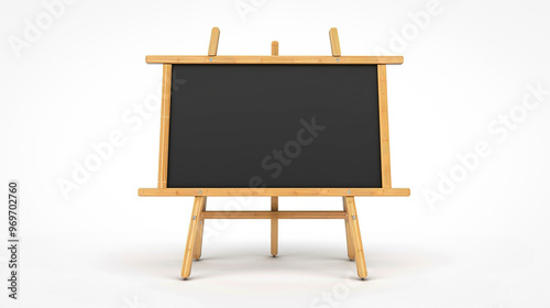 A blackboard is placed on a...