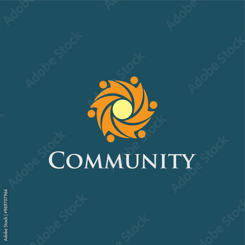 Community logo design vector best royalty free image editable 