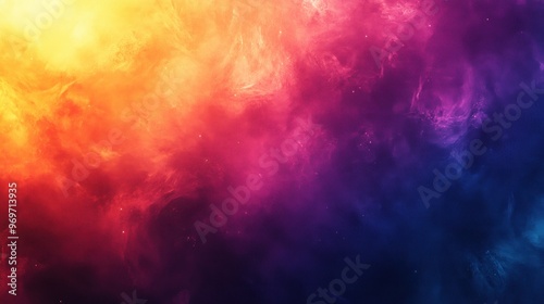 Abstract Colorful Nebula Background with Glowing Stars