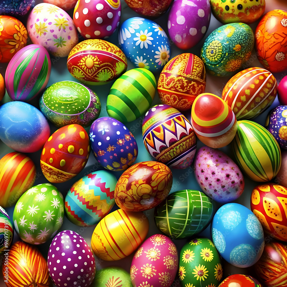 Fototapeta premium colorful easter eggs background