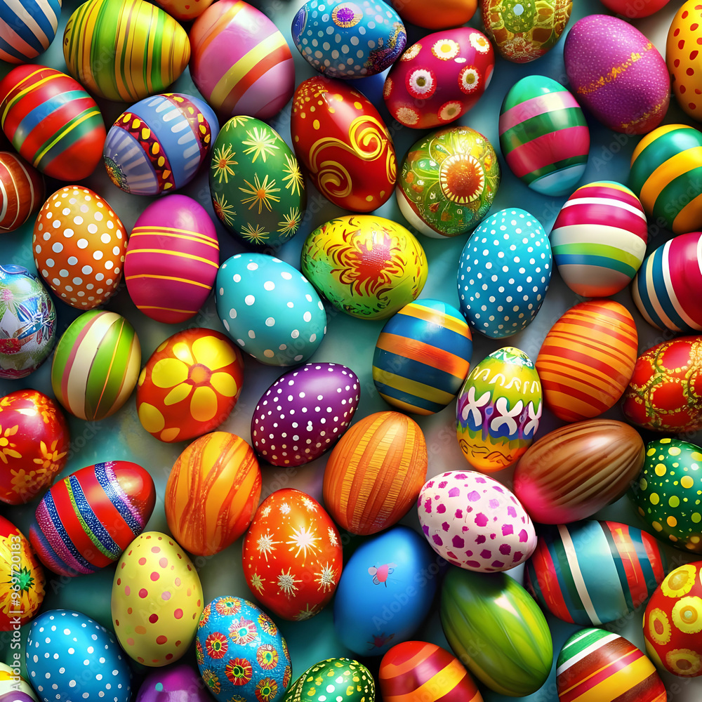 Fototapeta premium colorful easter eggs background