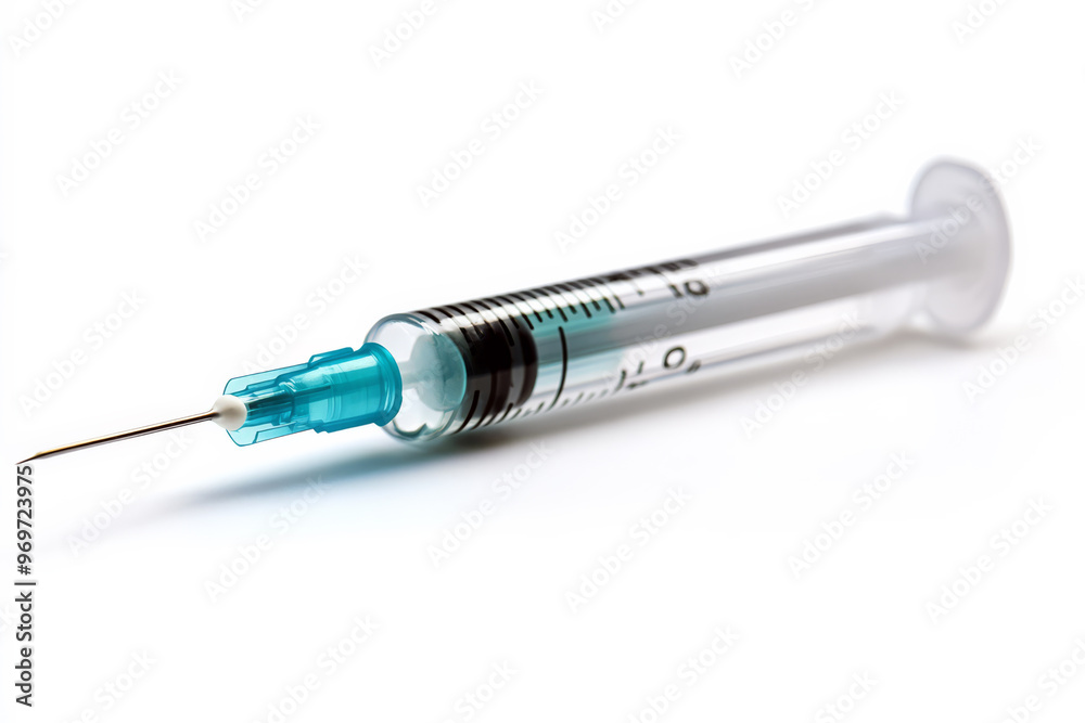 Close-Up of a Syringe with Needle for Healthcare Use Close-Up of a Syringe with Needle for Healthcare Use