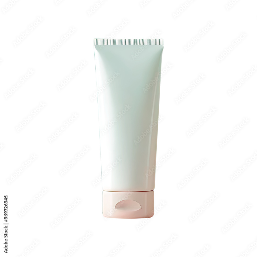 Cream blank mockup tube isolated on a transparent background by AI generative. Cream blank mockup tube isolated on a transparent background by AI generative.